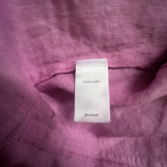J.‎ Jill Love Linen Camellia Dress Womens Medium Trad Wife Minimalist Pockets - Picture 8 of 9